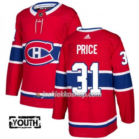 Lapsille NHL Montreal Canadiens Pelipaita Carey Price 31 Adidas 2017-2018 Punainen Authentic